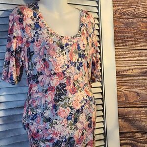 Motherhood Med Floral Ruched Dress